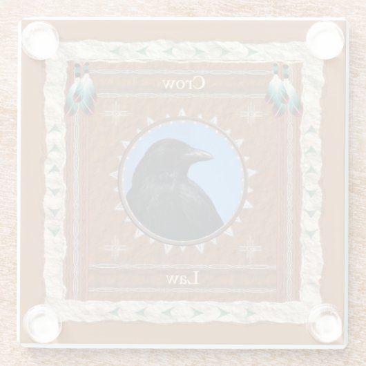 Crow - Law Glass Onderzetter Glazen Onderzetter (Achterkant)