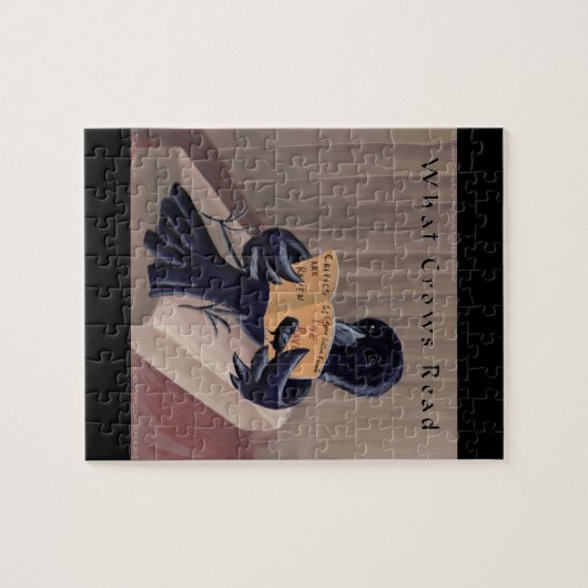 Crow leest the Raven Funny Legpuzzel (Horizontaal)