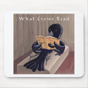 Crow leest the Raven Funny Muismat