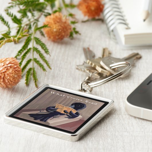 Crow leest the Raven Funny Sleutelhanger (Zijkant)