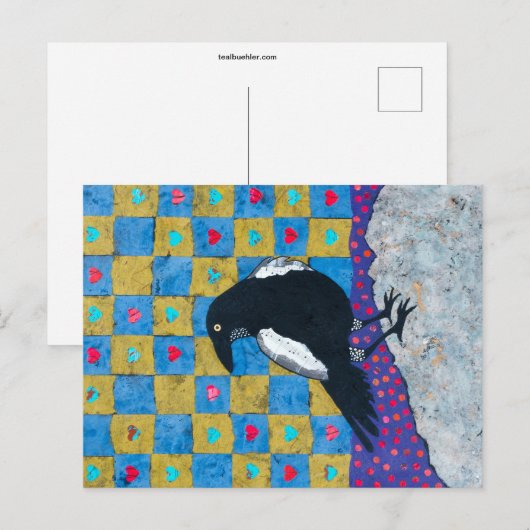 Crow Love Briefkaart (Voorkant / Achterkant)