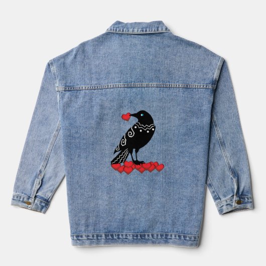 Crow Love Denim Jacket (Achterkant)