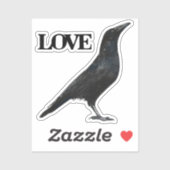 Crow love sticker (Vel)