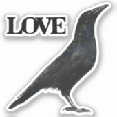 Crow love sticker (Voorkant)