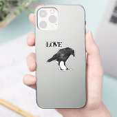 Crow love sticker (Telefoon)