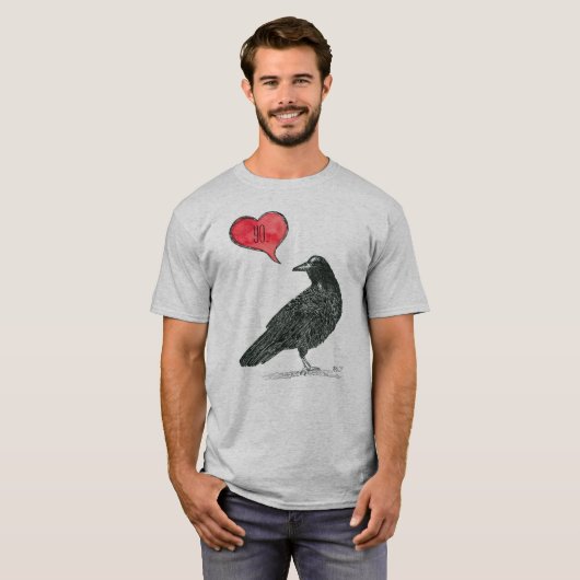 Crow Love T-Shirt (Voorkant volledig)