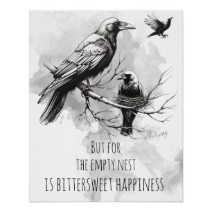 Crow Lover Leeg Nest Perfect Poster