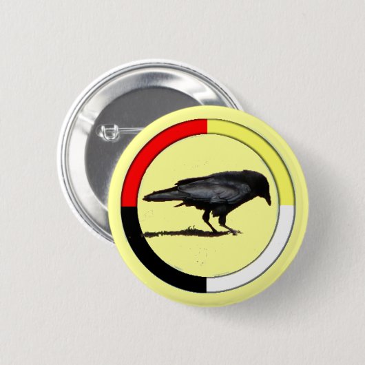 Crow Medicine Button (Voorkant /achterkant)