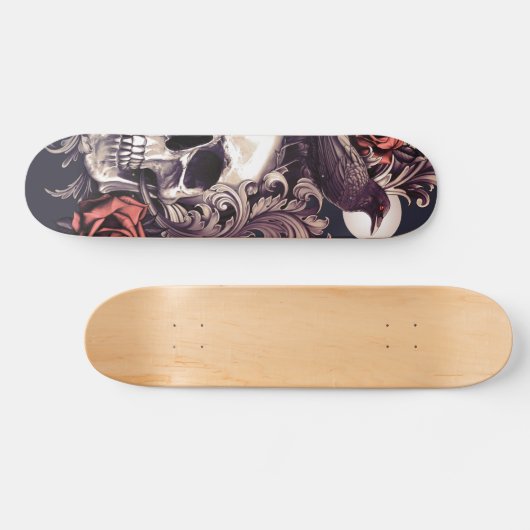 Crow met Roos Persoonlijk Skateboard (Horizontaal)
