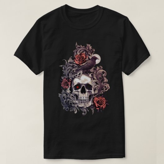 Crow met Roos T-shirt (Design voorkant)