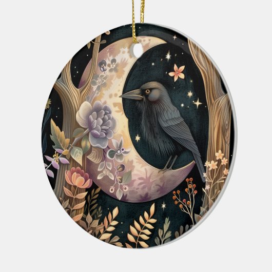 Crow Moon Keramisch Ornament (Links)