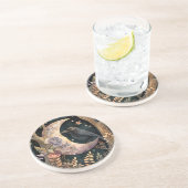 Crow Moon Zandsteen Onderzetter (Zijkant)