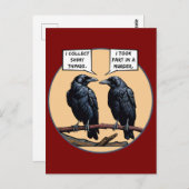 Crow Murder Funny Comic Briefkaart (Voorkant / Achterkant)
