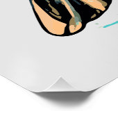 Crow Mystic - Zwarte Raven Illustratie Perfect Poster (Hoek)