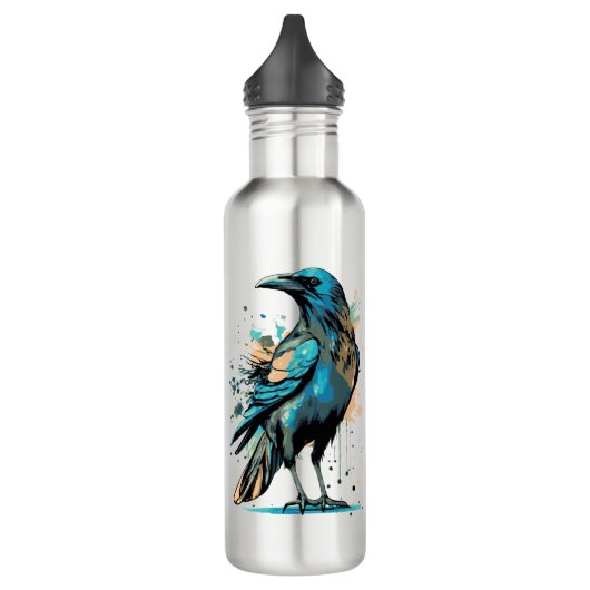 Crow Mystic - Zwarte Raven Water fles (Links)
