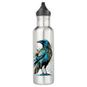 Crow Mystic - Zwarte Raven Water fles (Rechts)