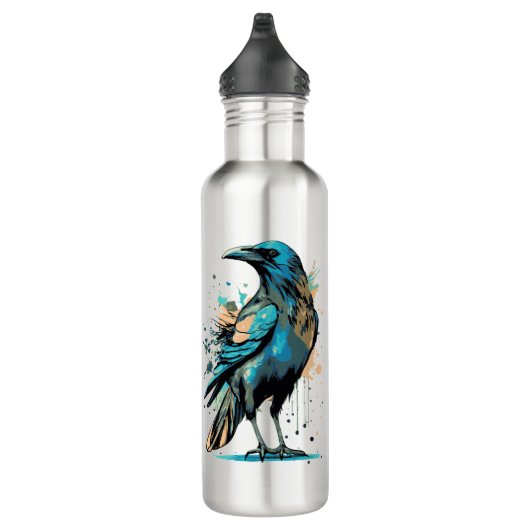 Crow Mystic - Zwarte Raven Water fles (Rechts)