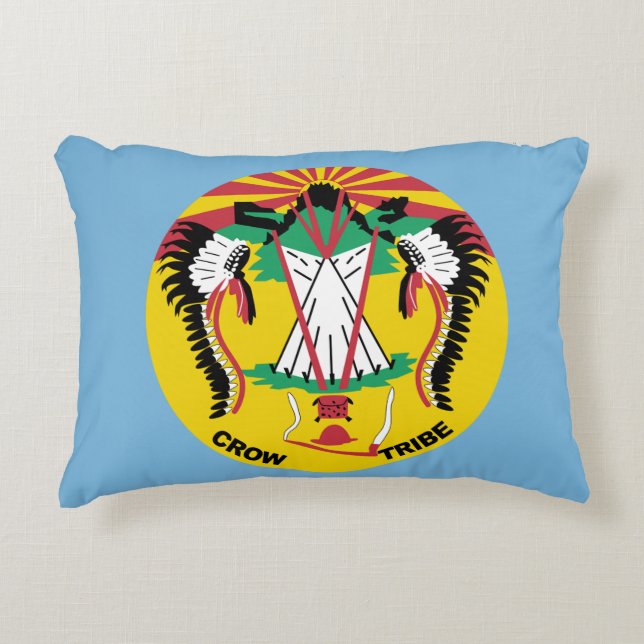 Crow Nation Flag Decoratief Kussen (Voorkant)