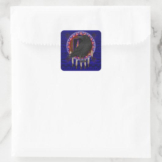 Crow Native Amerikaanse Sticker Design (Tas)