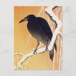 Crow on a Branch van Ohara Koson Briefkaart