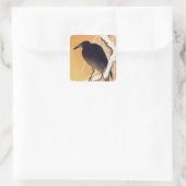 Crow on a Branch van Ohara Koson  Vierkante Sticker (Tas)