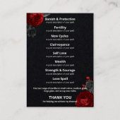 Crow on a Moon Black Product Range Kaart Visitekaartje (Achterkant)