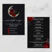 Crow on a Moon Black Product Range Kaart Visitekaartje (Voorkant / Achterkant)