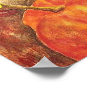 Crow on Pumpkin Poster beroemd gemaakt door Liz Re (Hoek)