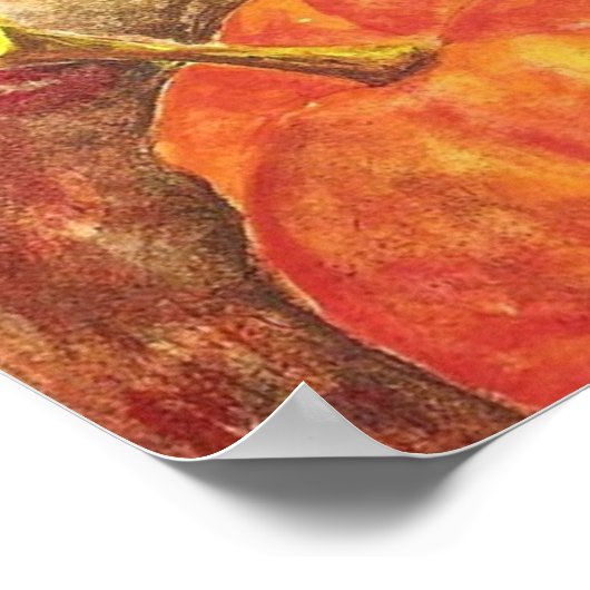 Crow on Pumpkin Poster beroemd gemaakt door Liz Re (Hoek)