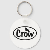 Crow Oval Sleutelhanger (Voorkant)