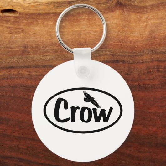 Crow Oval Sleutelhanger (Voorkant)