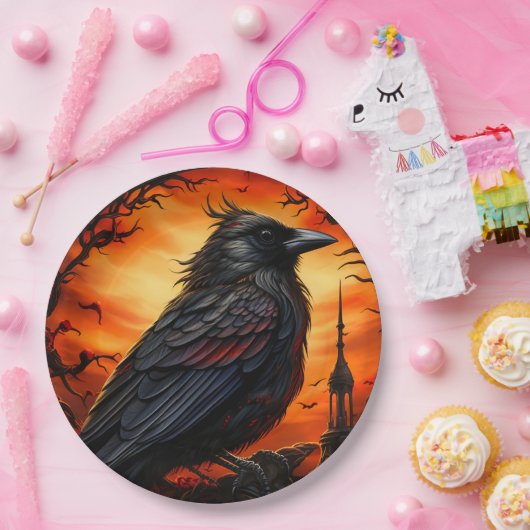 Crow Papieren Bordje (Feest)
