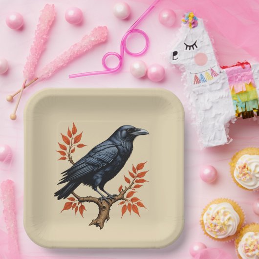Crow Papieren Bordje (Feest)