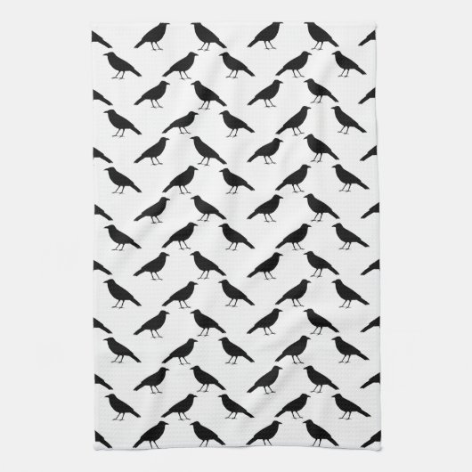 Crow Pattern. Theedoek (Verticaal)