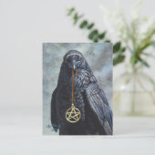 Crow Pentacle Briefkaart (Staand voorkant)