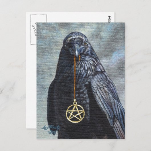 Crow Pentacle Briefkaart (Voorkant / Achterkant)
