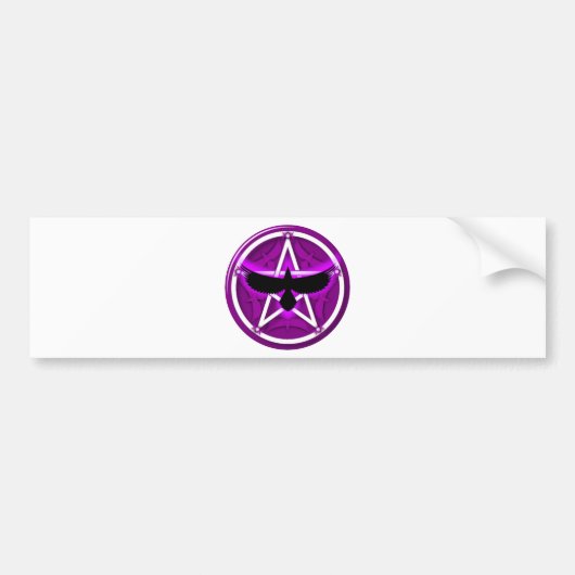 Crow Pentacle - Paars Bumpersticker (Voorkant)