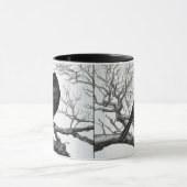 Crow Perched on Bare Winter Branches Mok (Midden)