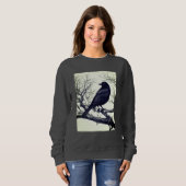 Crow Perched on Bare Winter Branches Trui (Voorkant volledig)