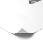 Crow Pering die terugkijkt Laag veelhoek Poster (Hoek)