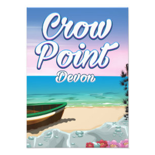 Crow Point, Devon Reisposter Foto Afdruk