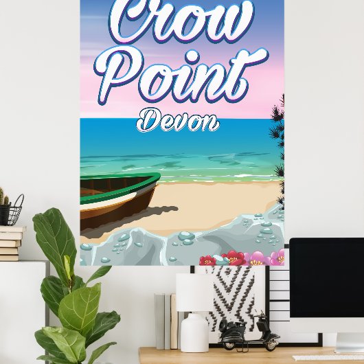 Crow Point, Devon Reisposter Poster (Thuiskantoor)