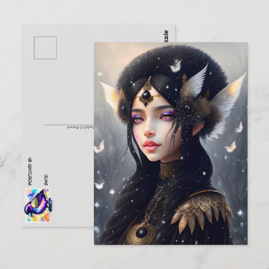 Crow Princess, Postkruising Briefkaart (Voorkant / Achterkant)