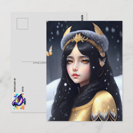 Crow Princess, Postkruising Briefkaart (Voorkant / Achterkant)