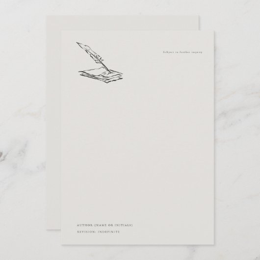 Crow-quilled page- Regency Correspondence (Voorkant / Achterkant)