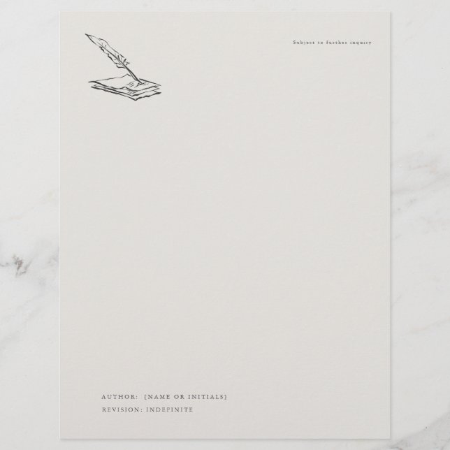 Crow-quilled page- Regency Correspondence Briefhoofd (Voorkant)