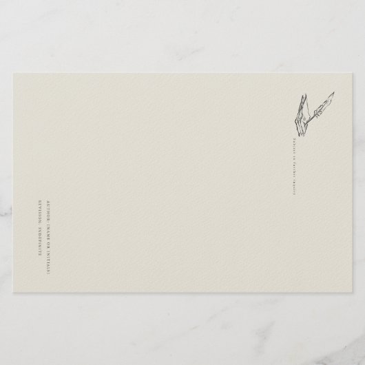 Crow-quilled page- Regency Correspondence Briefpapier (Voorkant)