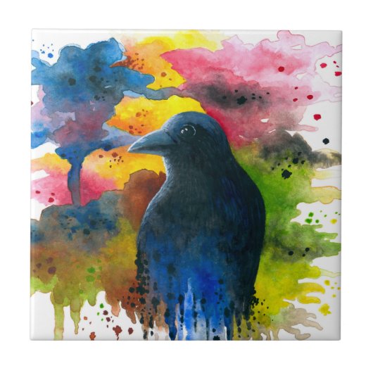 Crow Raven Bird 71 Tegeltje (Voorkant)