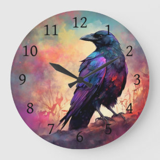 Crow Raven Bird 97 Grote Klok