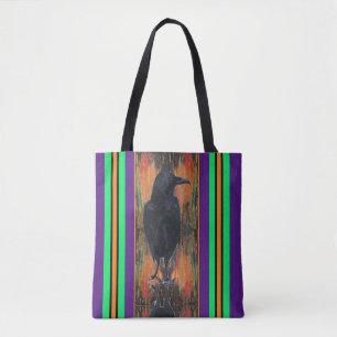 Crow Raven Bird Halloween Maureen Girard Tote Bag